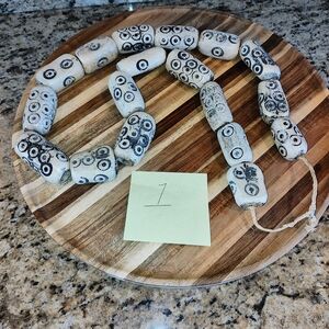 African Handcrafted Bone Beads Tribal Design